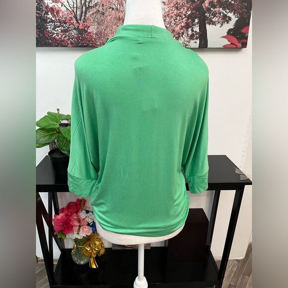 DOUBLJU Women Cropped
Cardigan Open Front Size M Dolman Sleeve Rayon / Spandex - Picture 2 of 10